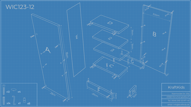 Storage shelf for changing table suitable for changing unit for IDANÄS and HEMNES