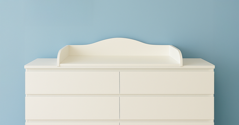 Neu im Sortiment! Wickelaufsatz weiß für 160 cm breite MALM Kommode mit Blende