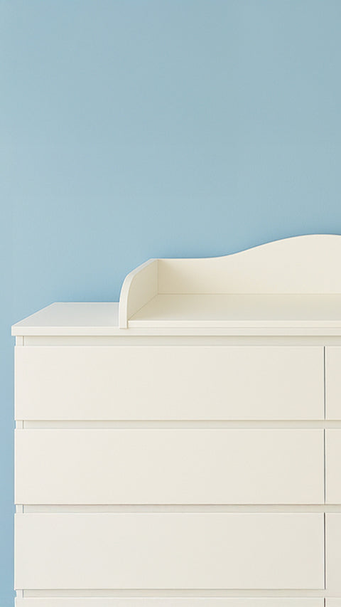 Neu im Sortiment! Wickelaufsatz weiß für 160 cm breite MALM Kommode mit Blende