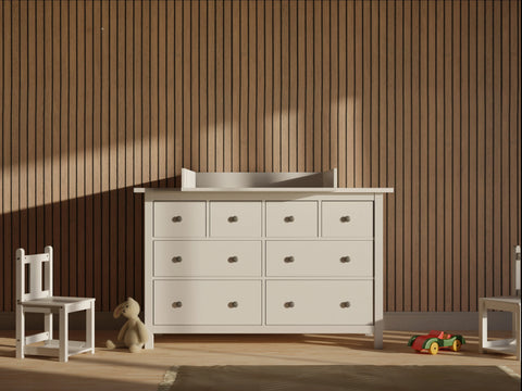 Wickelaufsatz weiß passend für 160 cm breite HEMNES Kommode mit Blende gerade Ausführung