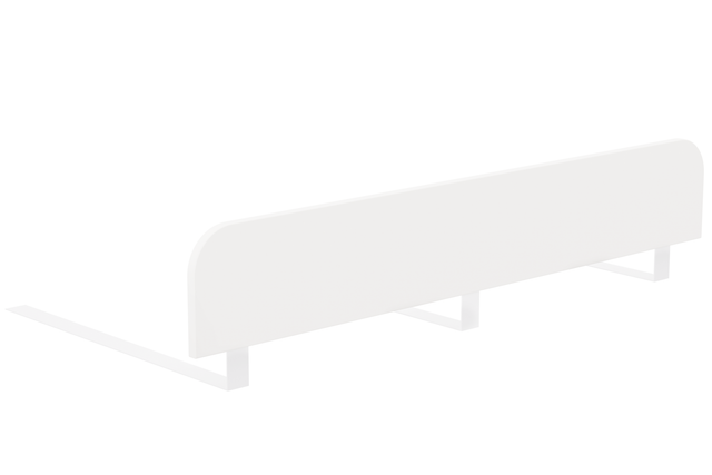 Bed rail white for universal use, protection against falling out