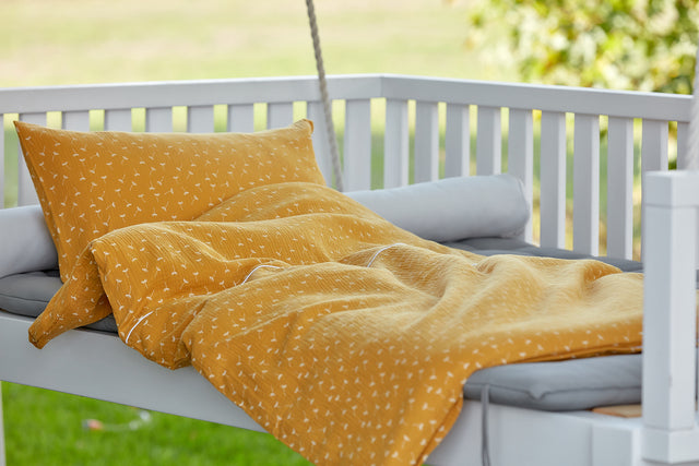 Bedding set muslin yellow dandelion