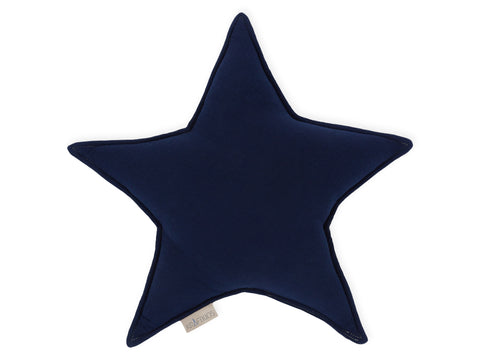 Sternkissen Musselin dunkelblau