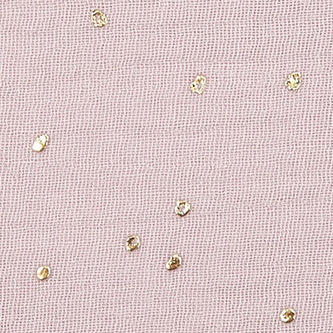 Stoff Musselin goldene Punkte auf Rosa MGB SSS099