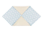 Babydecke für Babyschale Winter aus glattem Baumwollstoff – glatter Baumwollstoff weiße Diamante auf Pastel Blau, Produktansicht