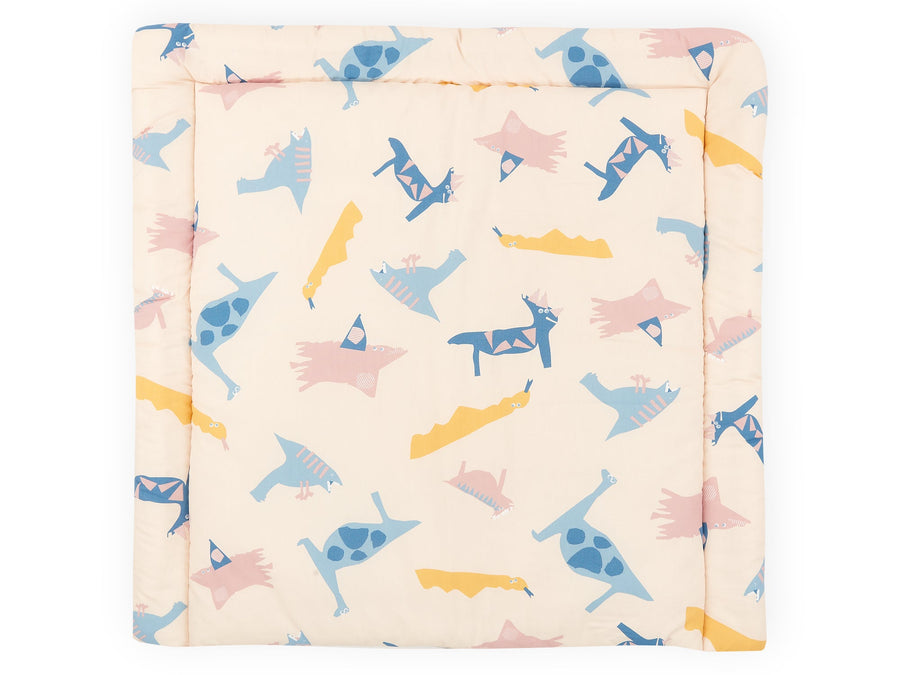 Musselin Zoe´s Dinosaurier auf Beige