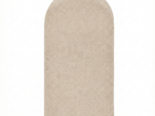 Die KraftKids Wandpaneel abgerundet Cord Breitcord in beige hat eine breite gerippte Textur und eine abgerundete Spitze - flach auf weißem Hintergrund gezeigt, ist es ideal für eine gemütliche Atmosphäre zu schaffen.