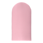 Ein rosafarbener, abgerundeter, rechteckiger Handschuh oder Block, der dem KraftKids Wandpaneel abgerundet Doppelkrepp ähnelt, ist auf weißem Hintergrund abgebildet.