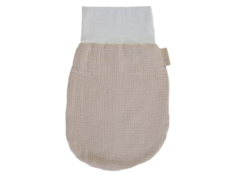 Strampelsack Frühling Sommer Musselin beige