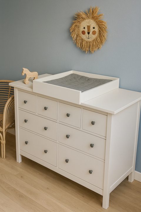 Wickelaufsatz weiß zum Quer-Wickeln passend für breite und schmale HEMNES Kommode