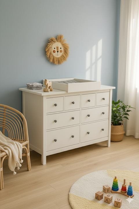 Wickelaufsatz weiß zum Quer-Wickeln passend für breite und schmale HEMNES Kommode