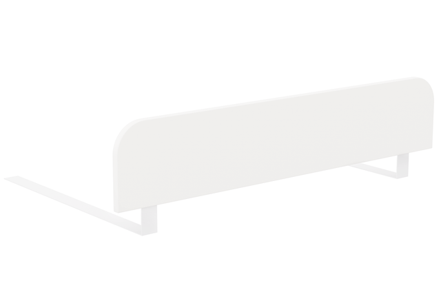 Bed rail white for universal use, protection against falling out