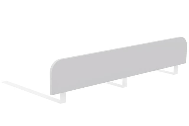 Bed rail white for universal use, protection against falling out