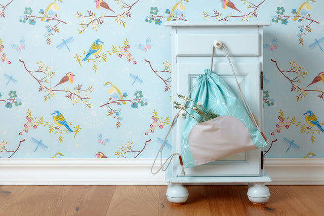Gym bag white thin diamonds on mint