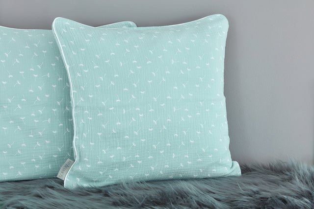 Cushion cover muslin mint dandelion