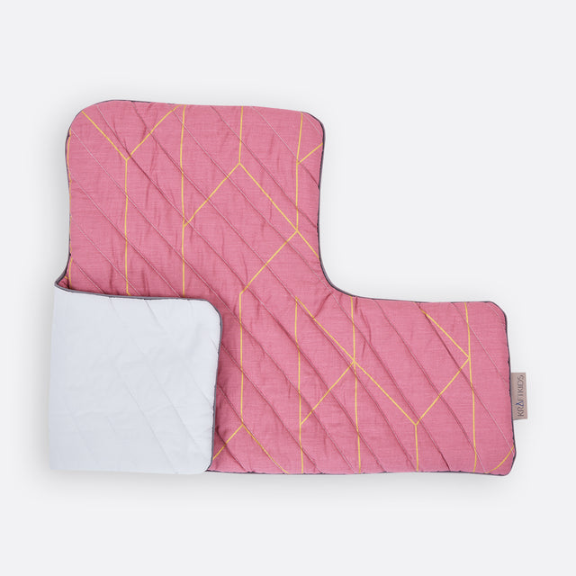 High Chair Pads Gold Lines on Pink