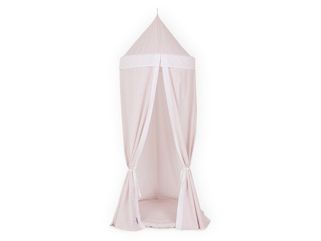 Hanging tent white feather pattern on pink