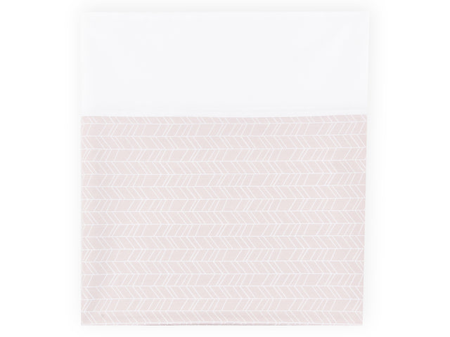 Nursing cloth white feather pattern on pink