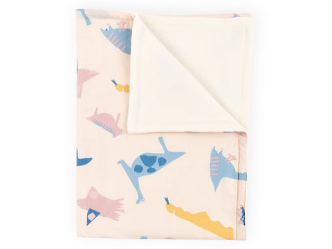 Babydecke Musselin Zoe´s Dinosaurier auf Beige