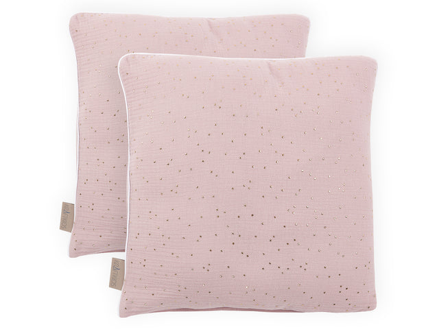 Cushion cover muslin gold dots on pink