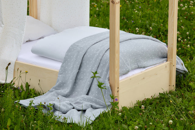 Bedspread muslin gray dandelion