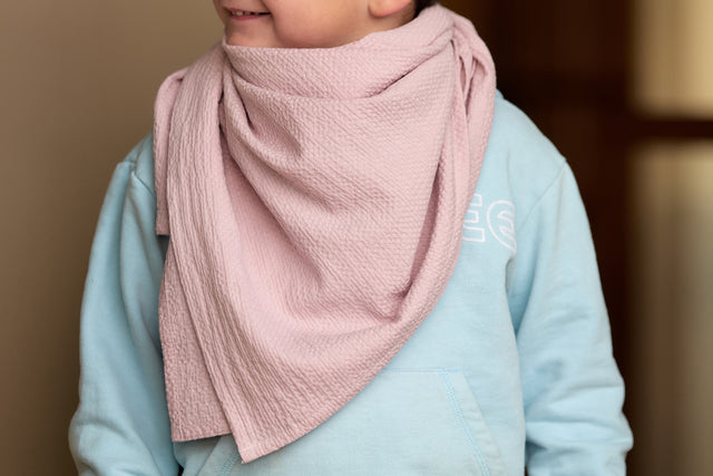 Scarf double crepe pink