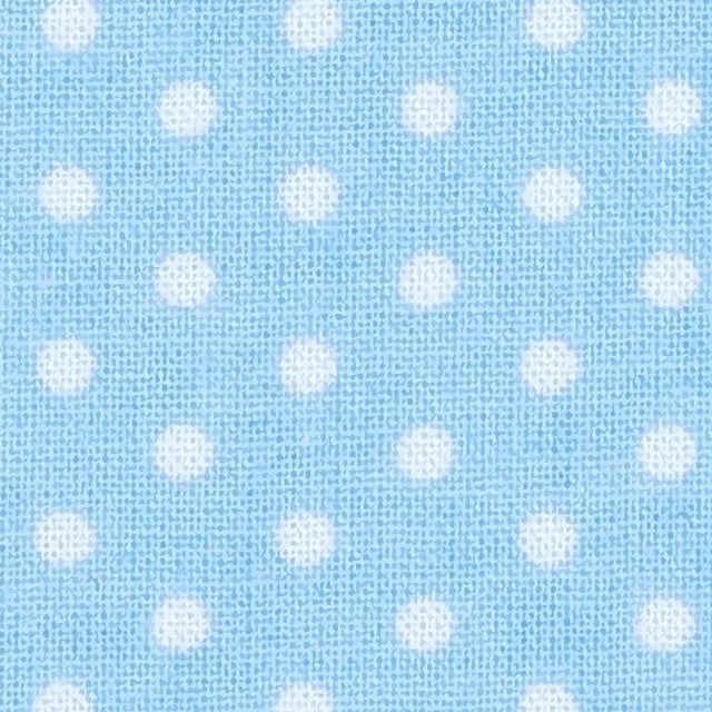 Fabric white dots on light blue